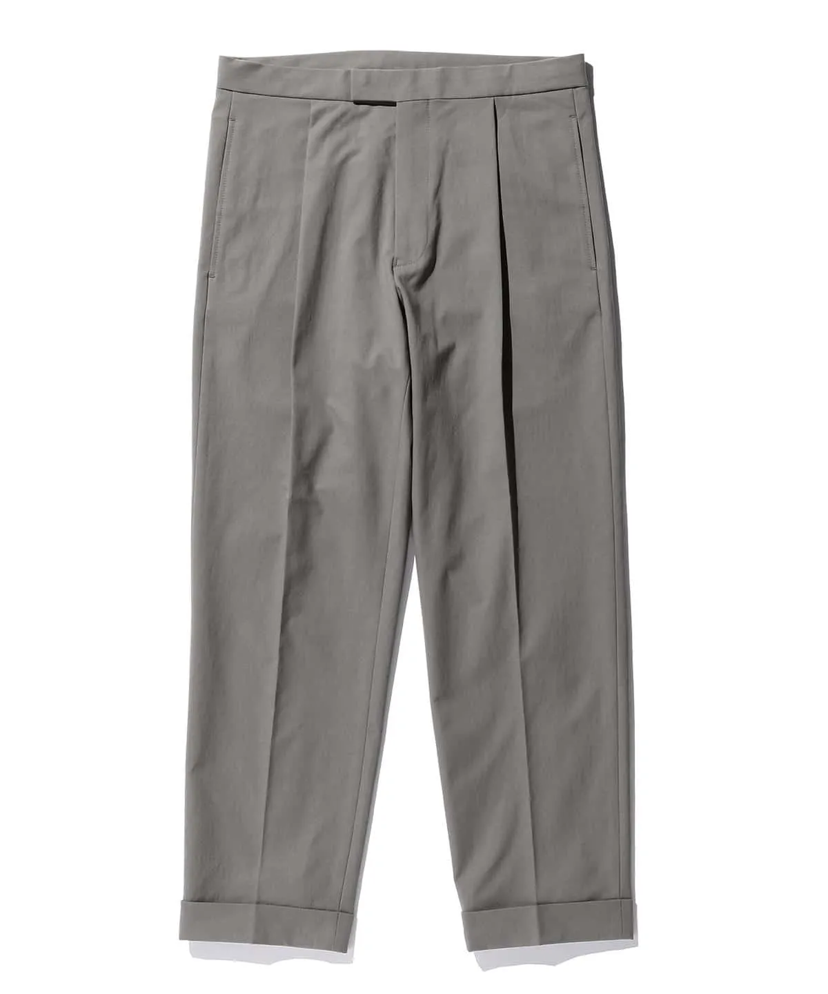 1-Pleat Polyester Chambray Travel Pants