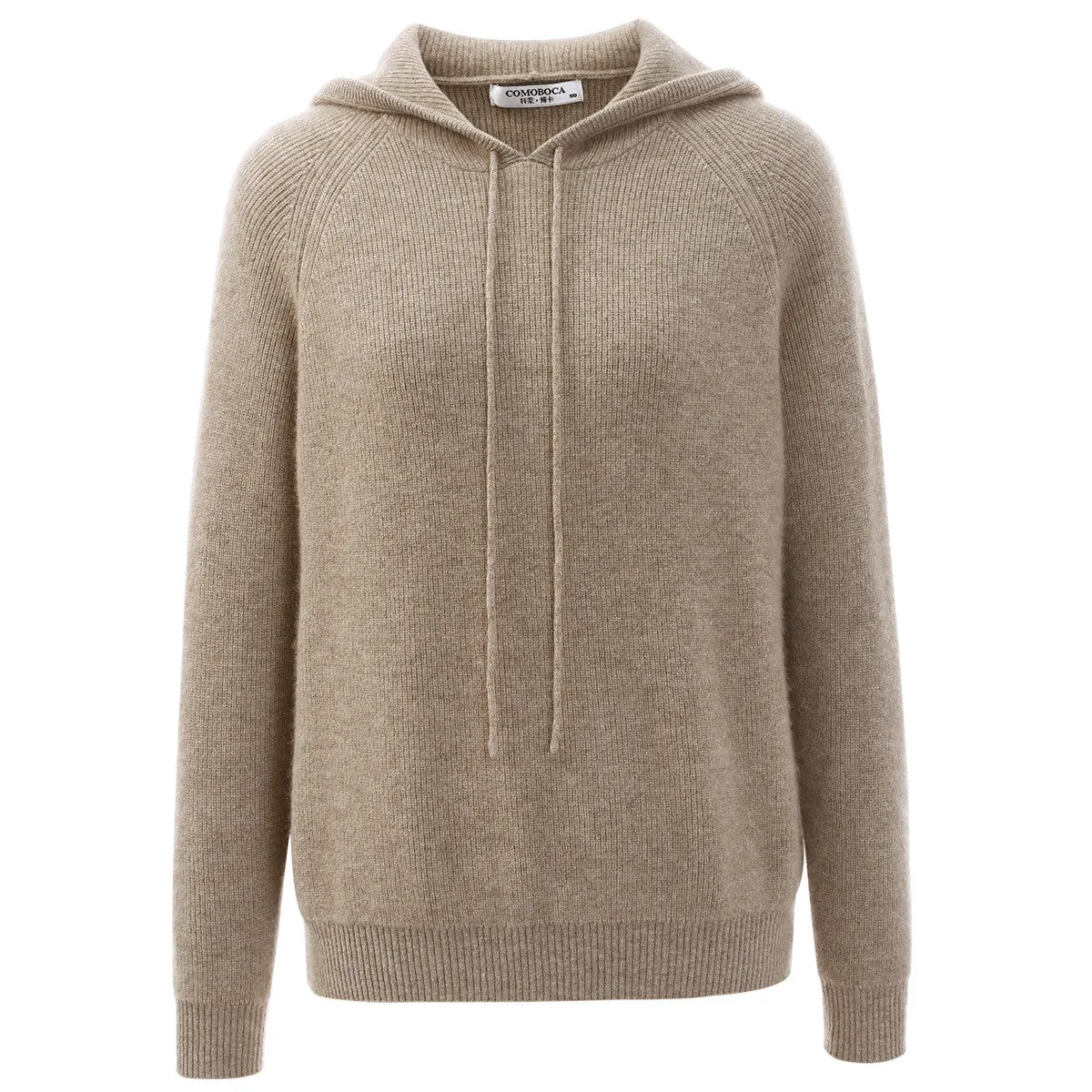 100% Cashmere Solid Color Knitted Sweater Hoodie