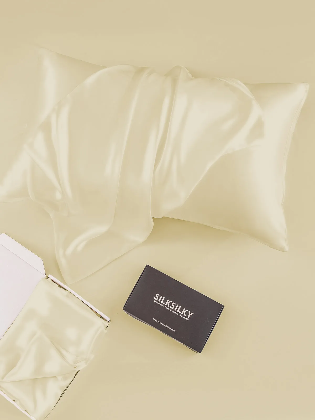 100% Silk 30Momme Luxurious Pillowcase - Hidden Zipper