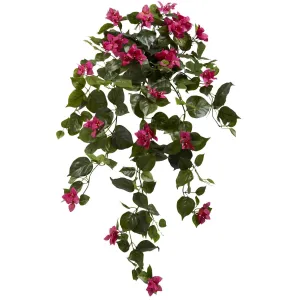 37” Bougainvillea Hanging Artificial Plant (Set of 2)