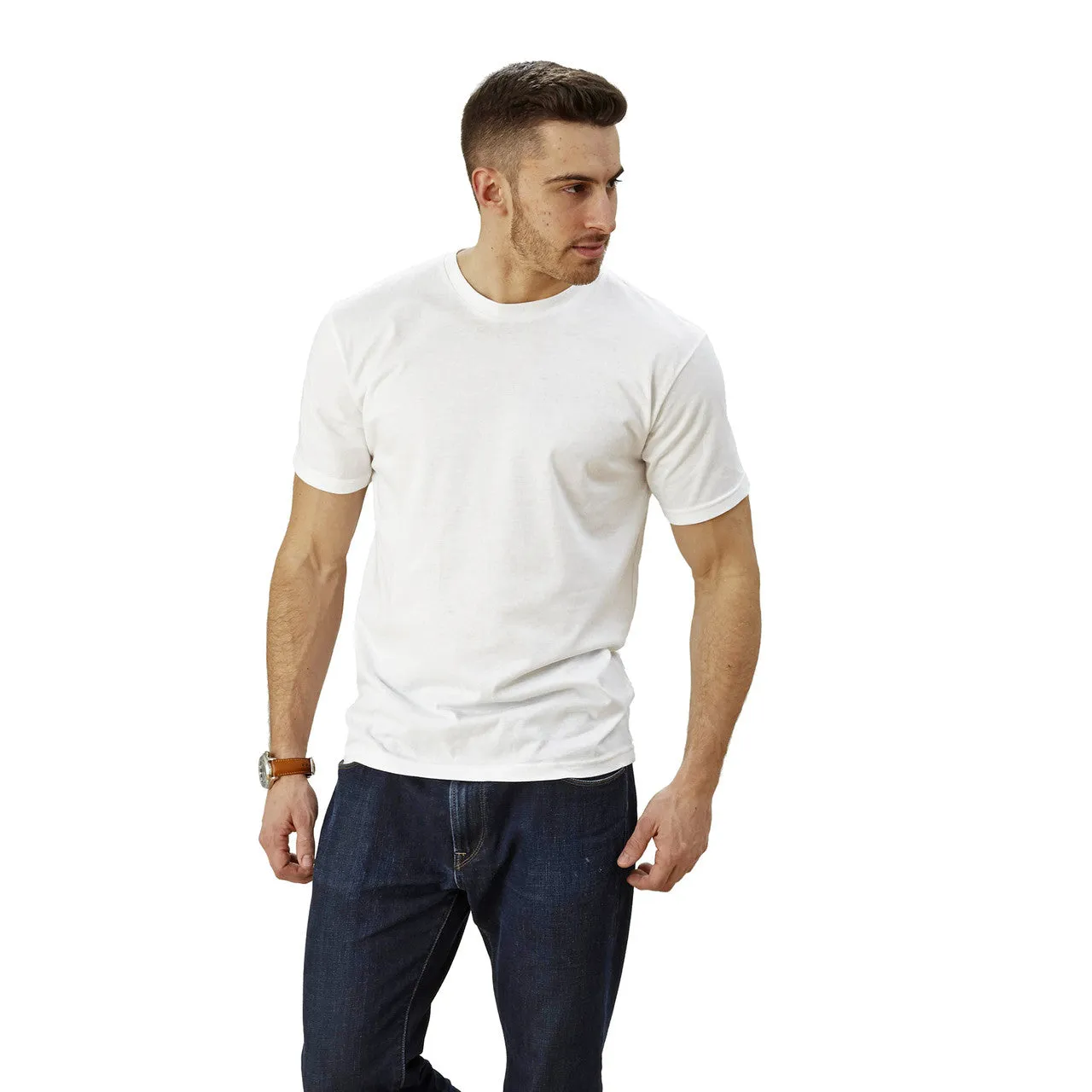 Adult Short Sleeve Crew Neck Slim Fit Lightweight