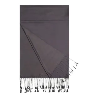 Aker Double-Sided Silk Hijab Shawl #336 - Charcoal Gray