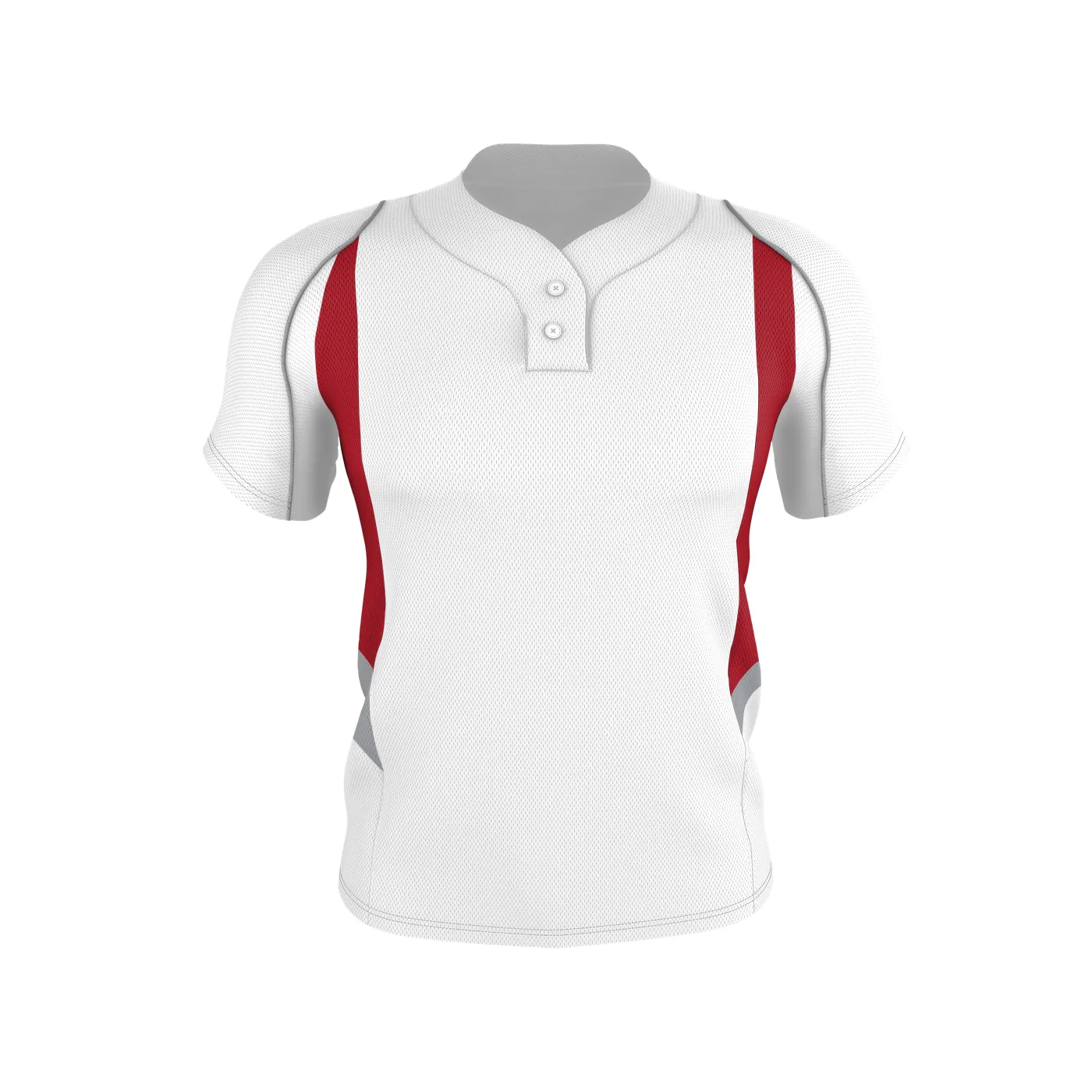 Badger Sport Youth 2 Button Henley Baseball Jersey