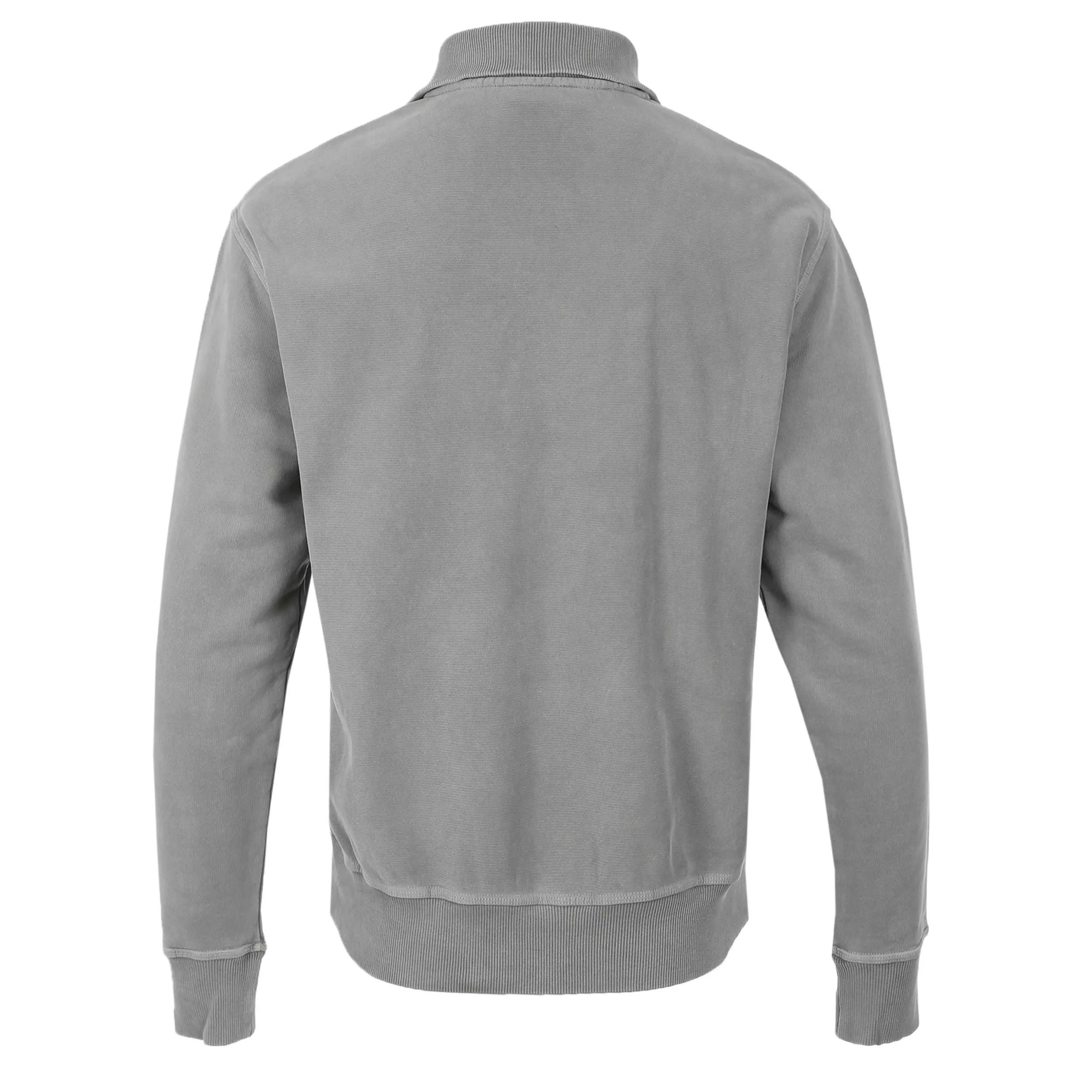 Belstaff Mineral Outliner Quarter Zip Sweat Top in Dark Cloud Grey