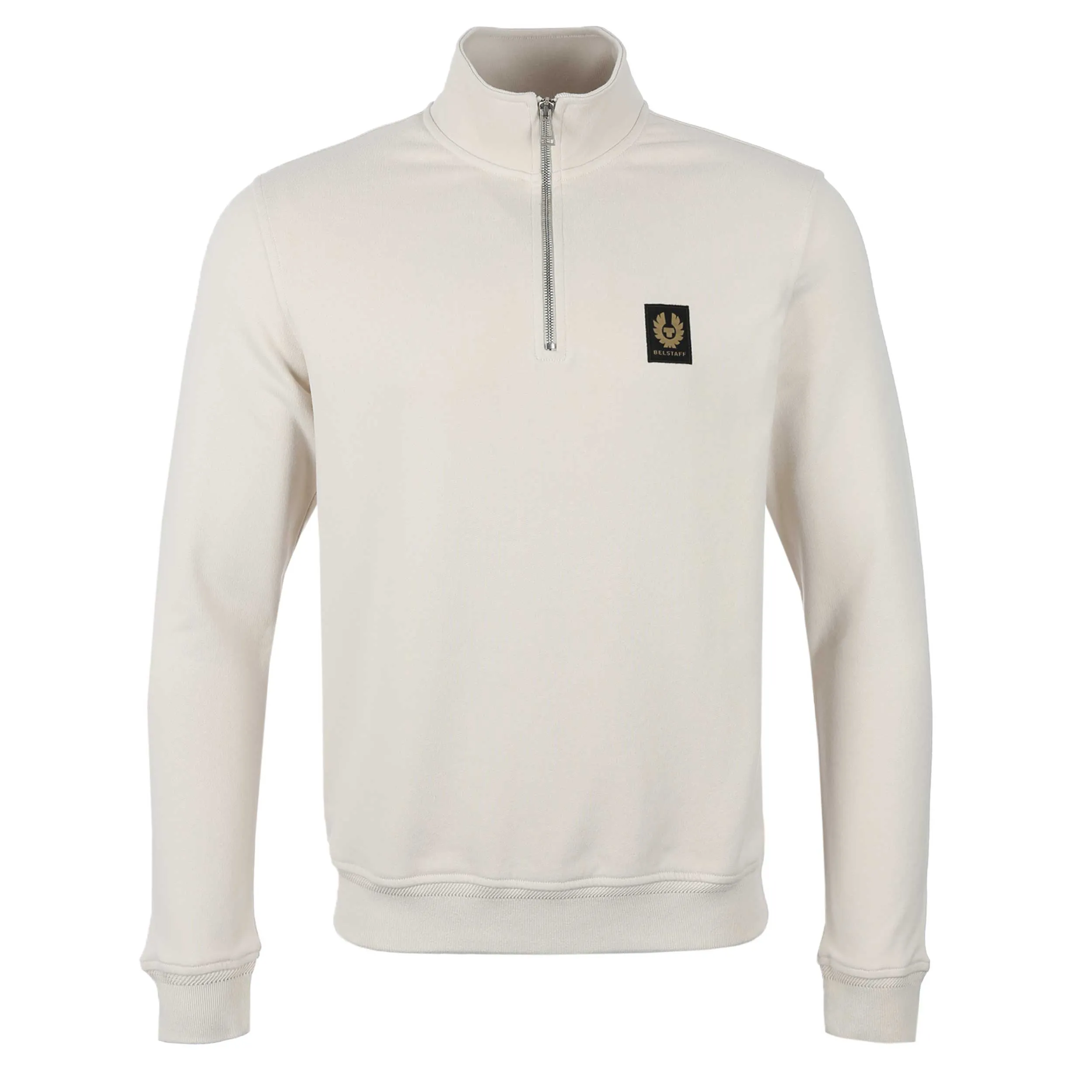 Belstaff Quarter Zip Sweat Top in Moonbeam