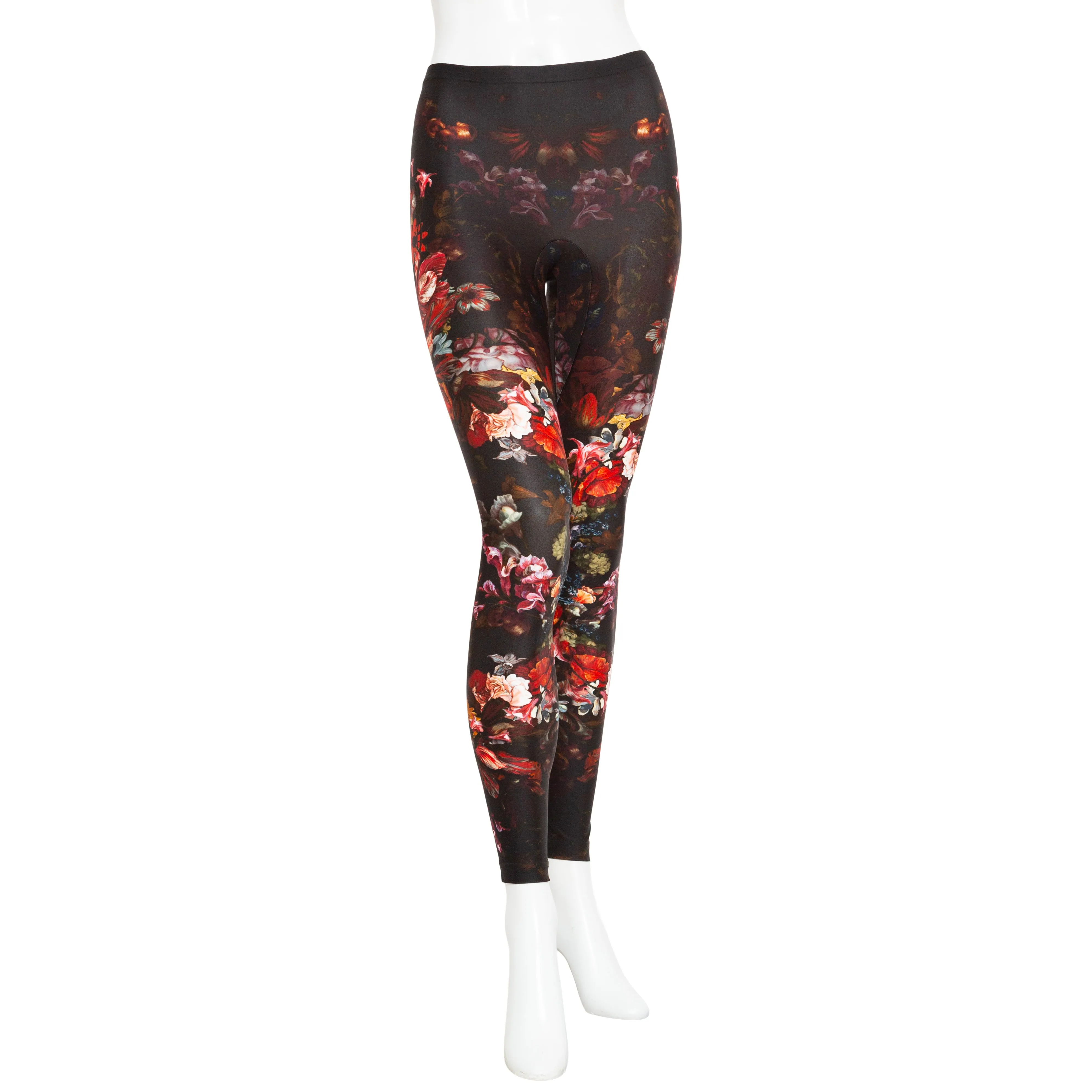 Black Floral Leggings