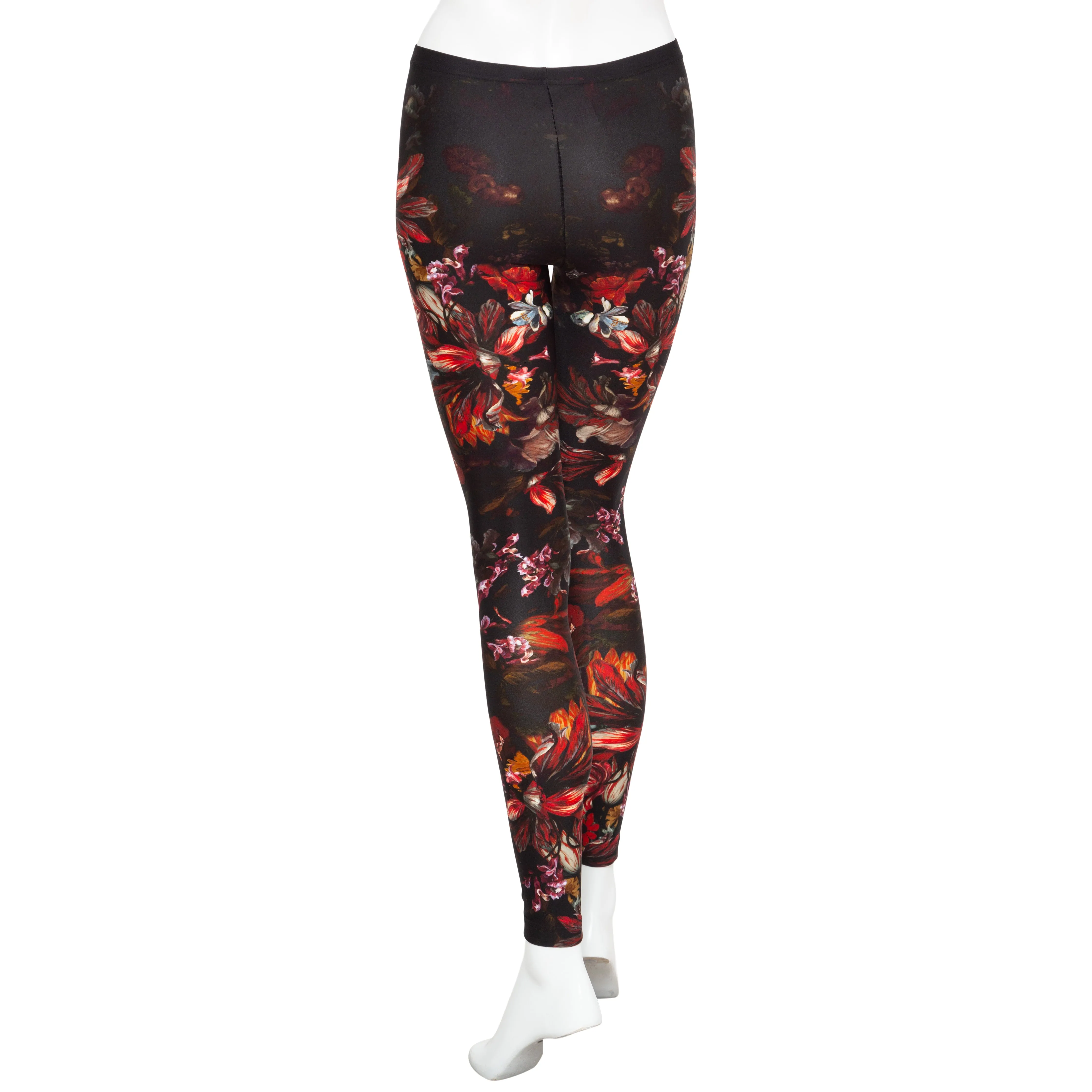 Black Floral Leggings