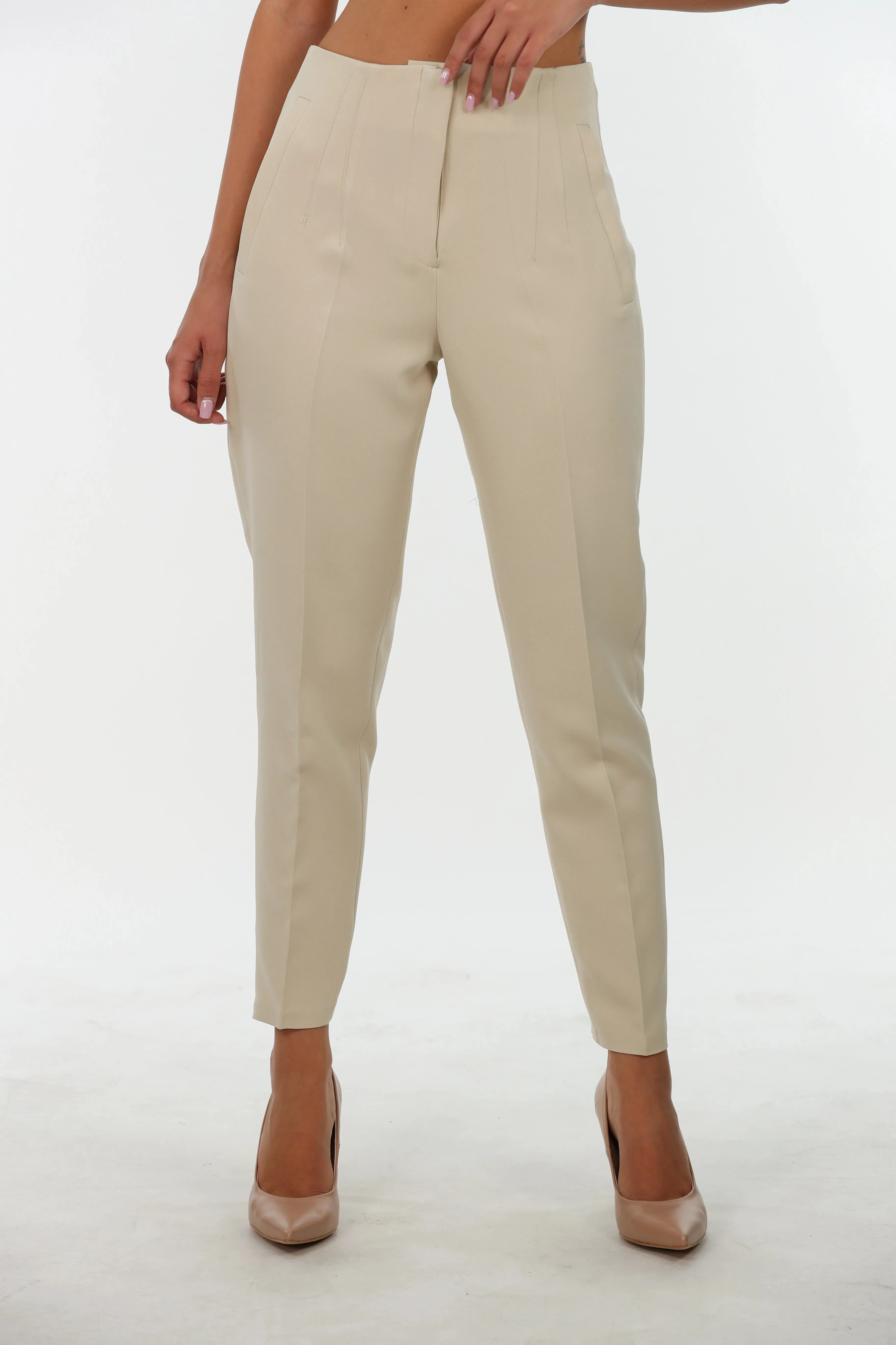 Classy Slim Fit Beige Pants