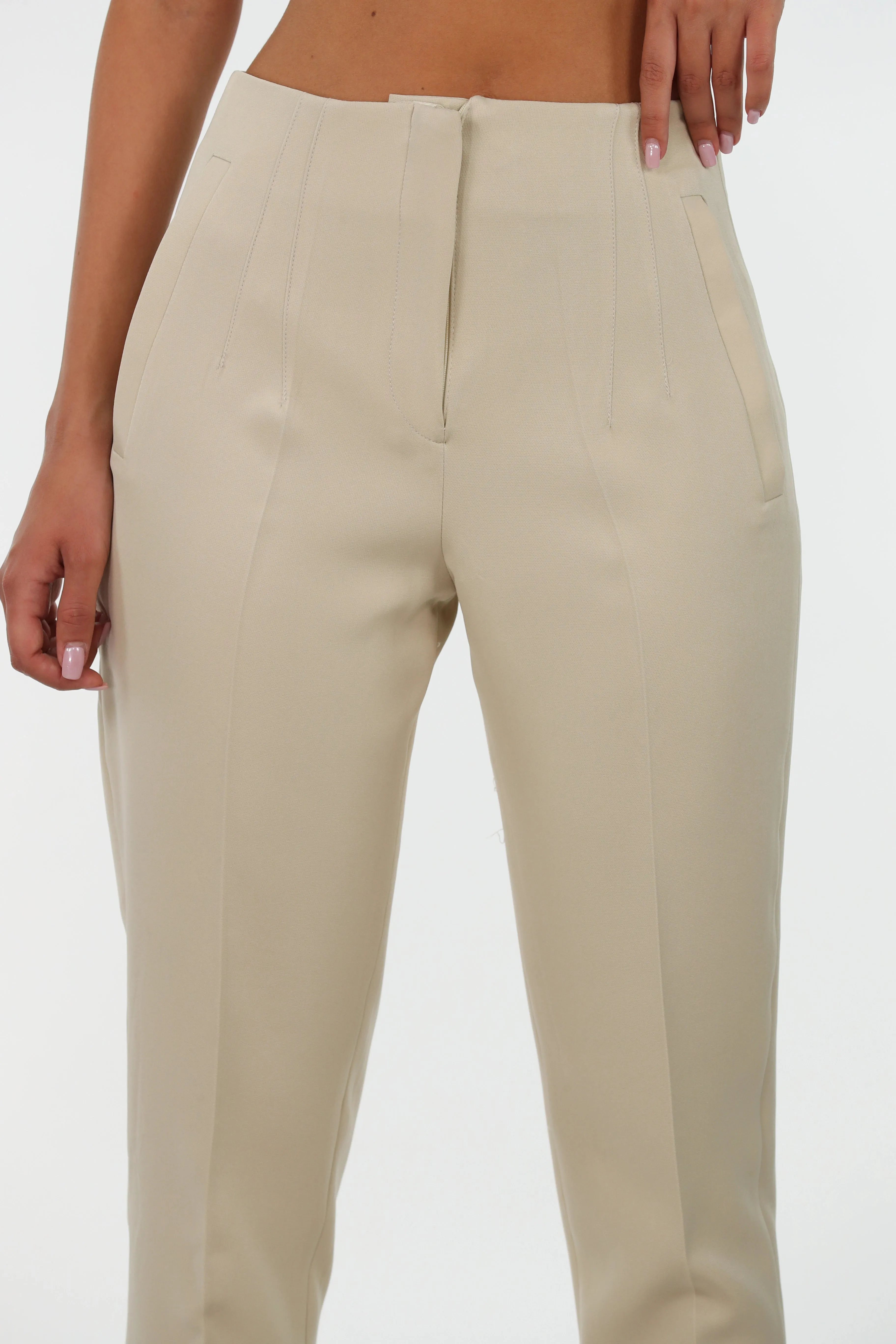 Classy Slim Fit Beige Pants