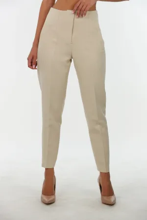 Classy Slim Fit Beige Pants