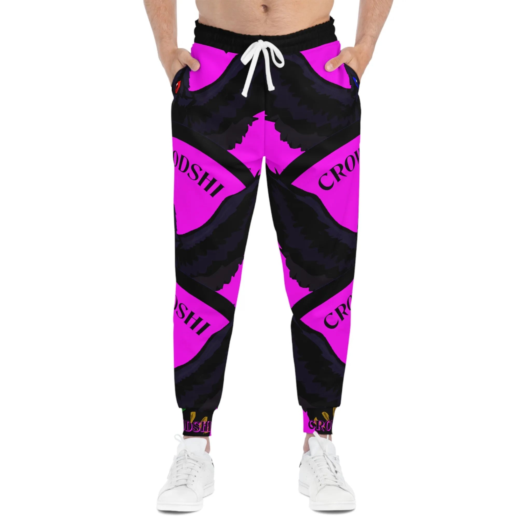 Crowgodshi 3rd GEN Athletic Joggers, PINK LOGO