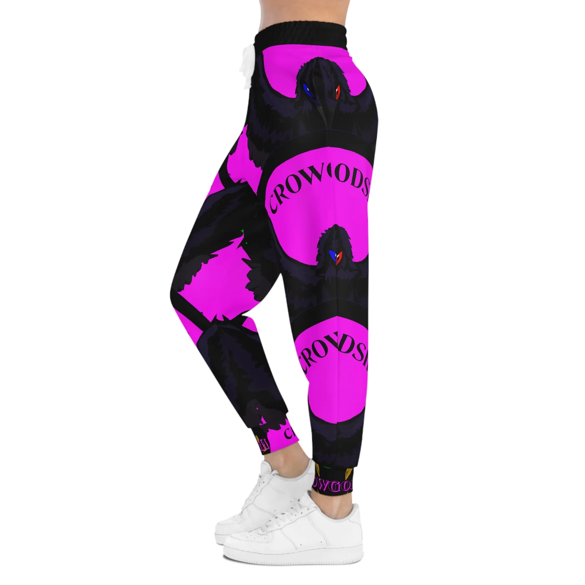 Crowgodshi 3rd GEN Athletic Joggers, PINK LOGO