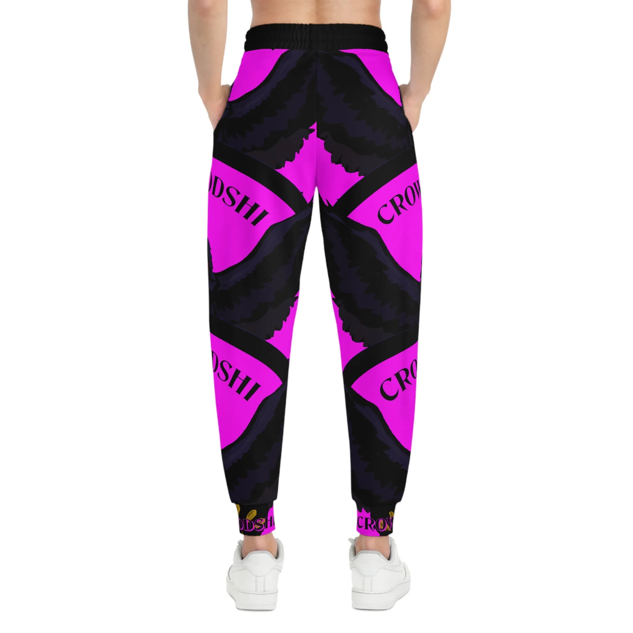 Crowgodshi 3rd GEN Athletic Joggers, PINK LOGO