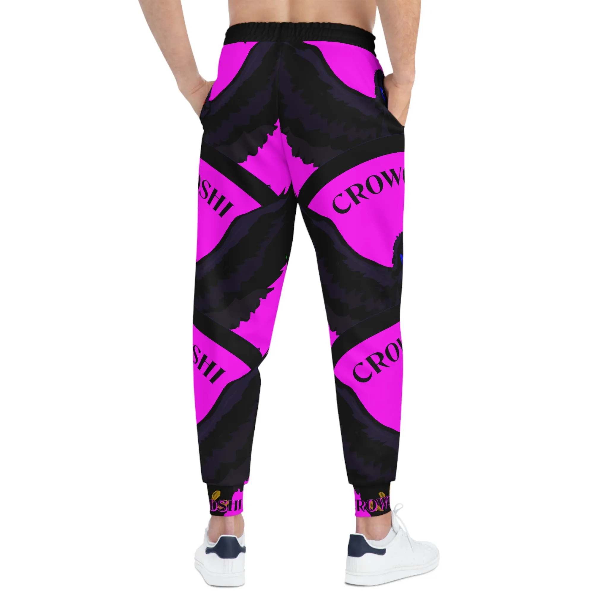 Crowgodshi 3rd GEN Athletic Joggers, PINK LOGO