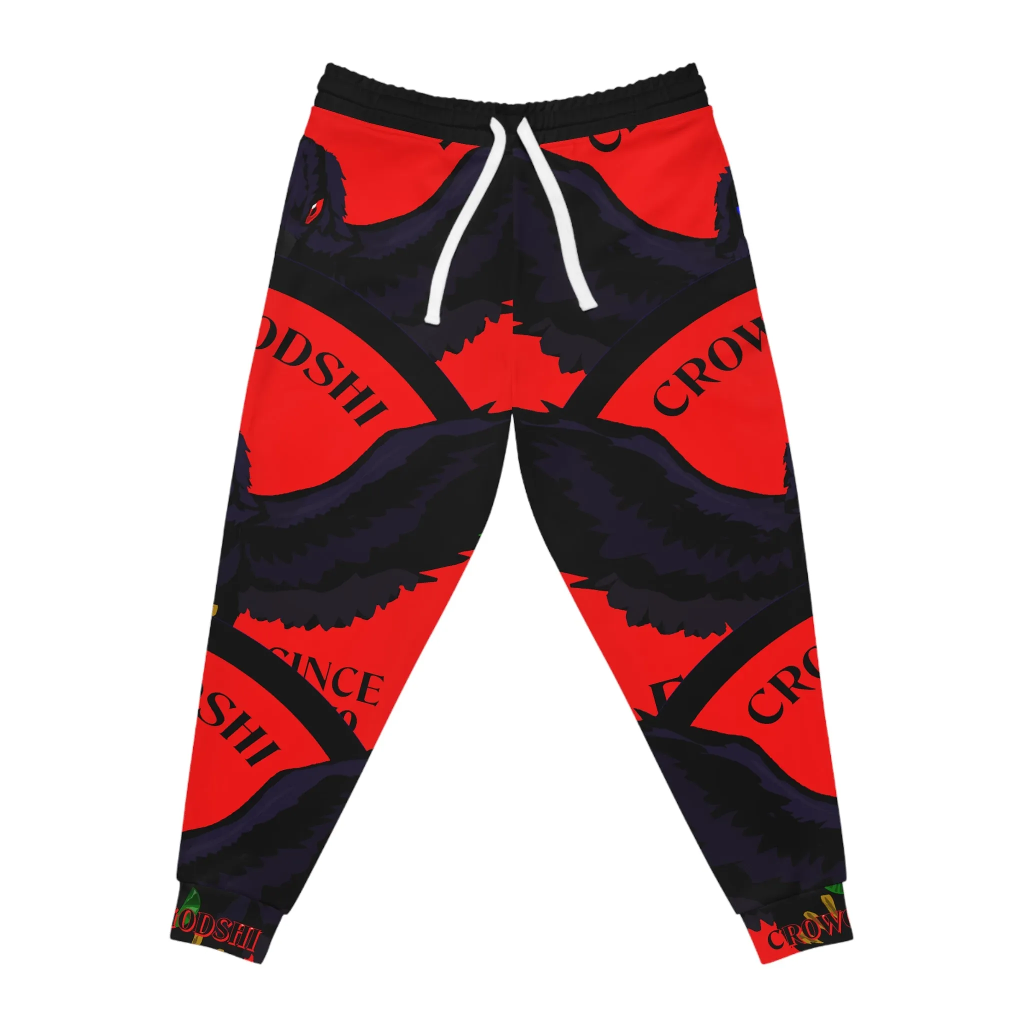 Crowgodshi 3rd GEN Athletic Joggers, RED LOGO