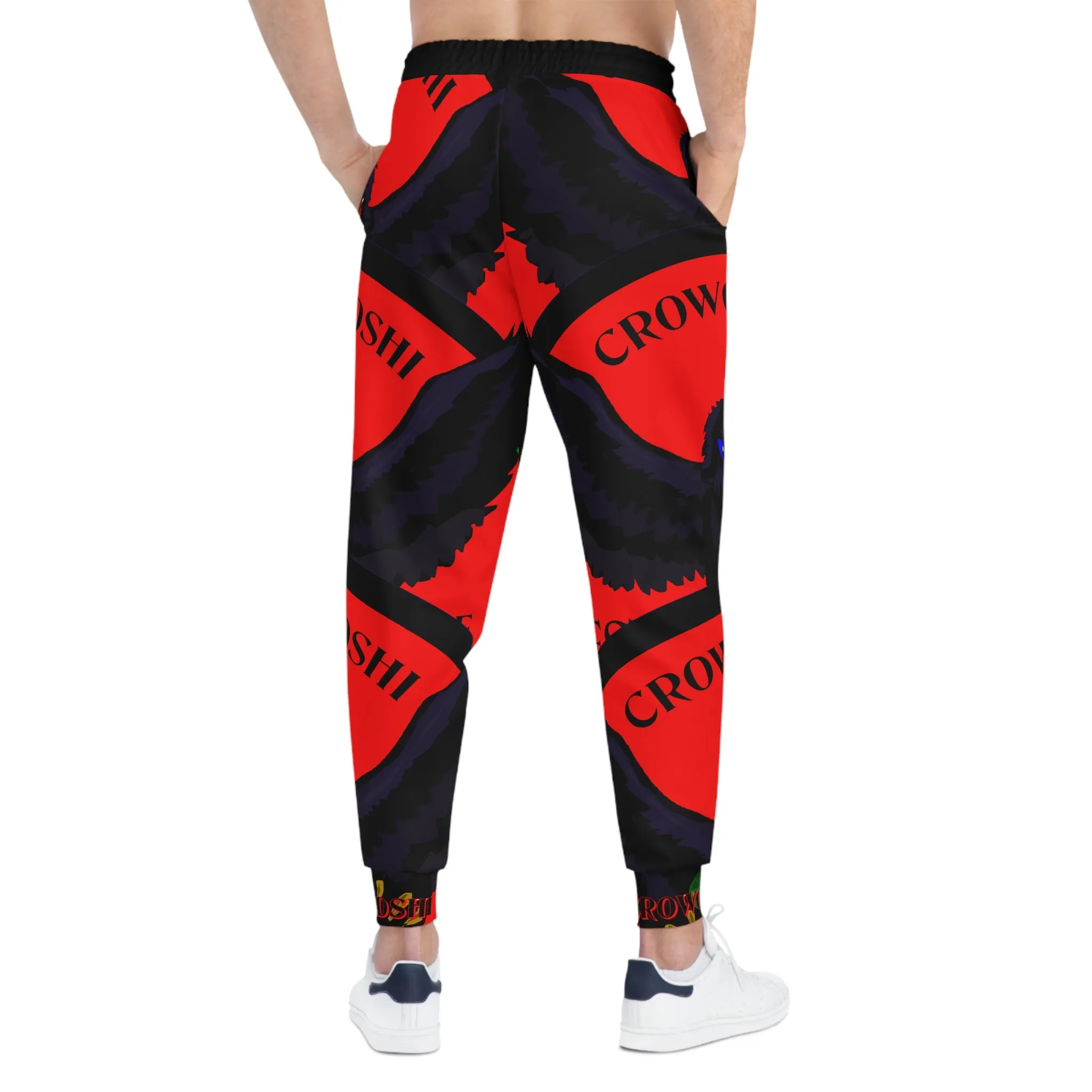 Crowgodshi 3rd GEN Athletic Joggers, RED LOGO