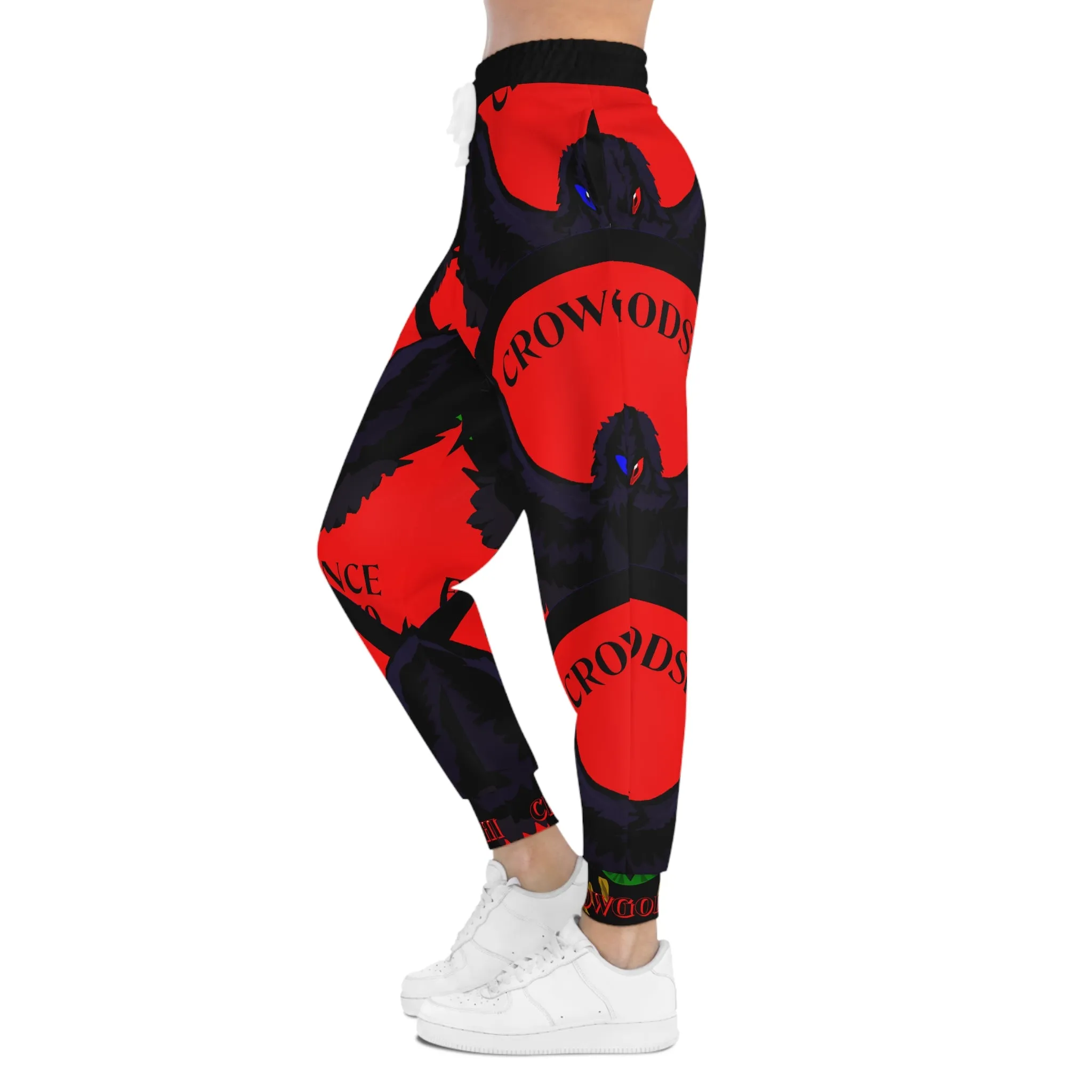 Crowgodshi 3rd GEN Athletic Joggers, RED LOGO