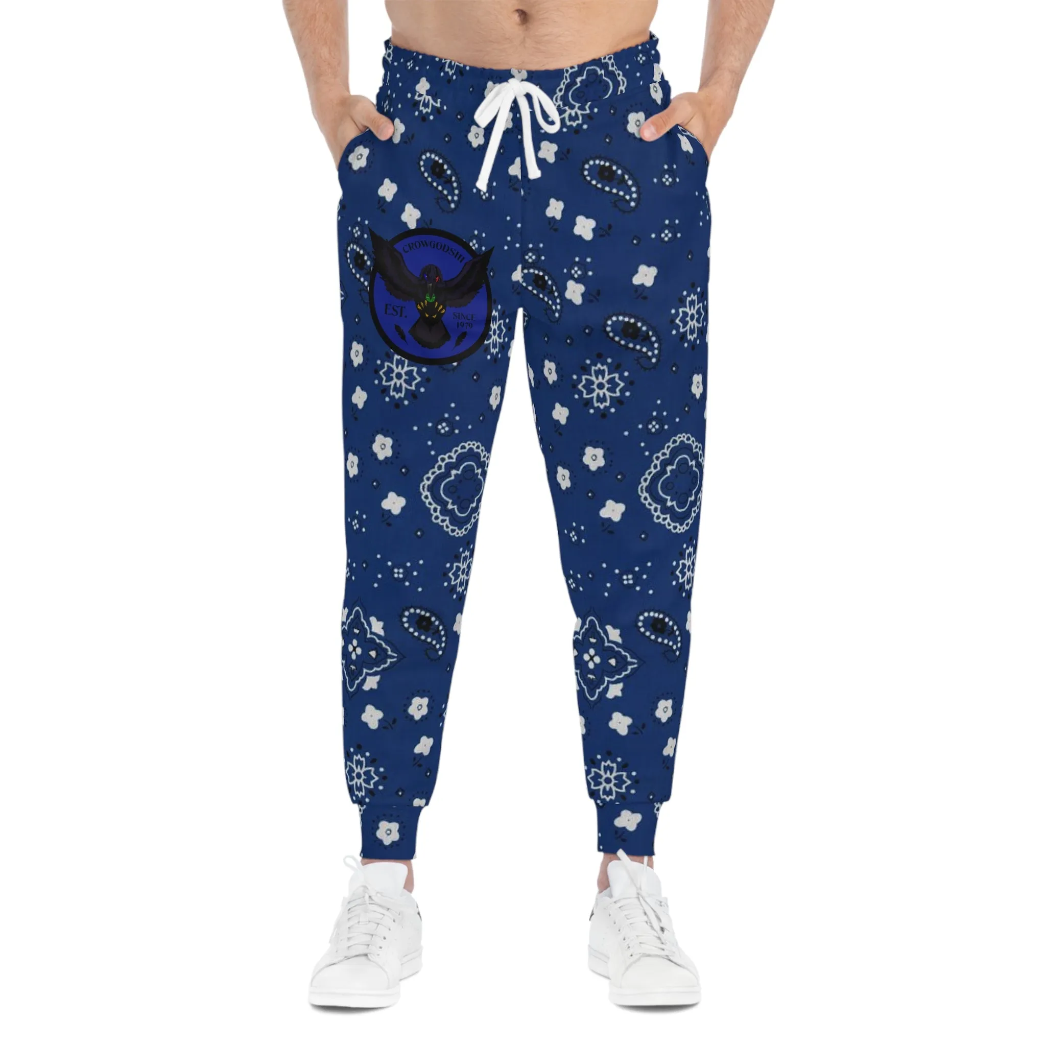 Crowgodshi Blue Colors Athletic Joggers