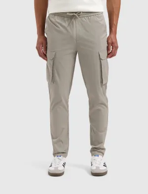 Crêpe Stretch Cargo Pants | Taupe