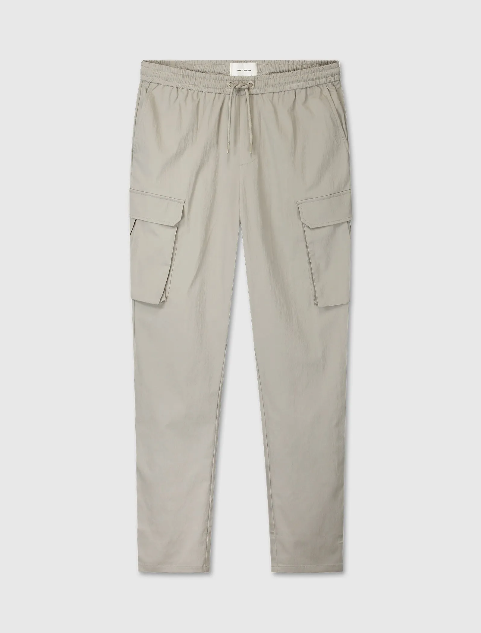 Crêpe Stretch Cargo Pants | Taupe