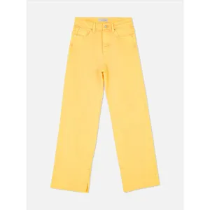 DC Yellow Wide Leg Split Hem Jeans