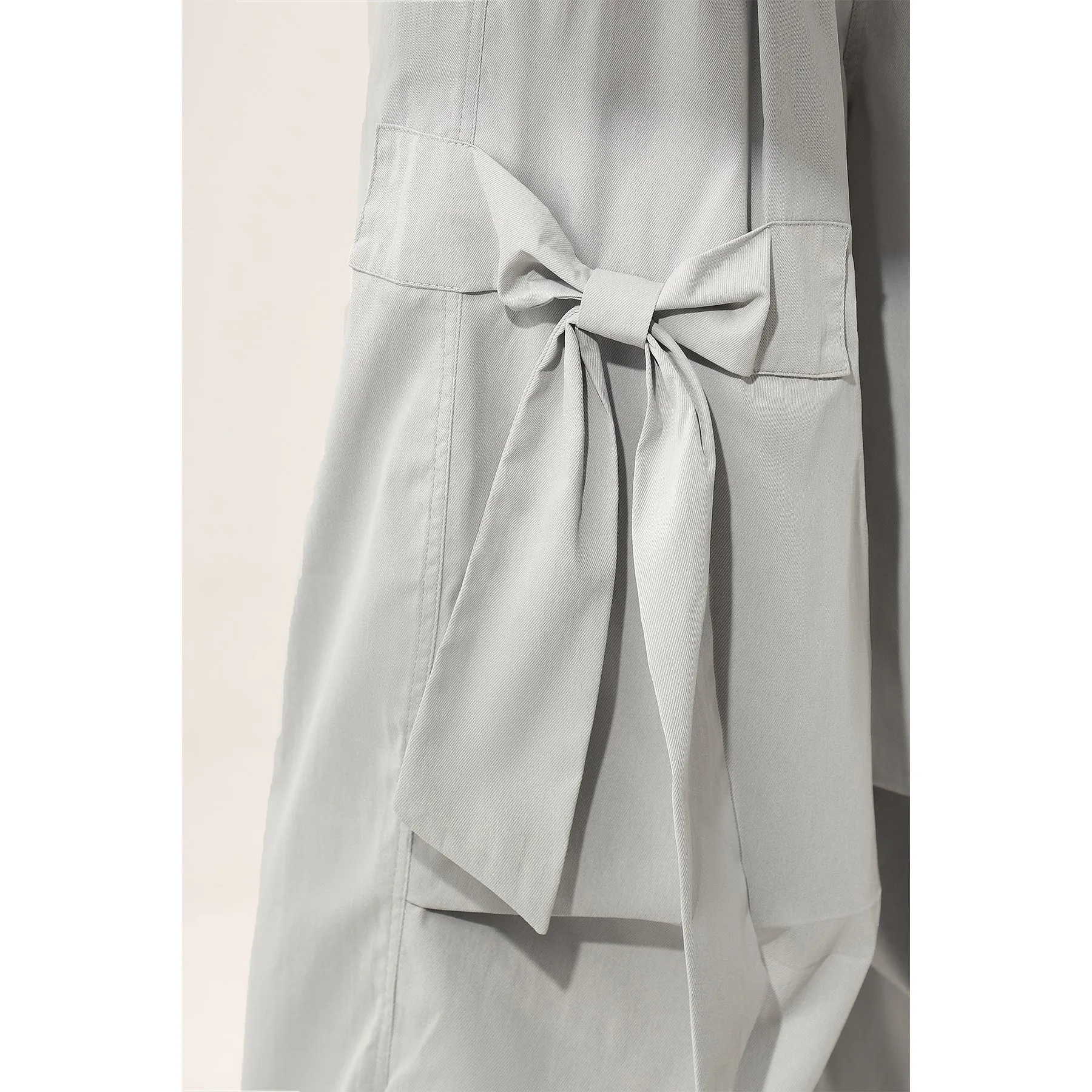 Faire Echo Gray Bow Detail Cargo Pants