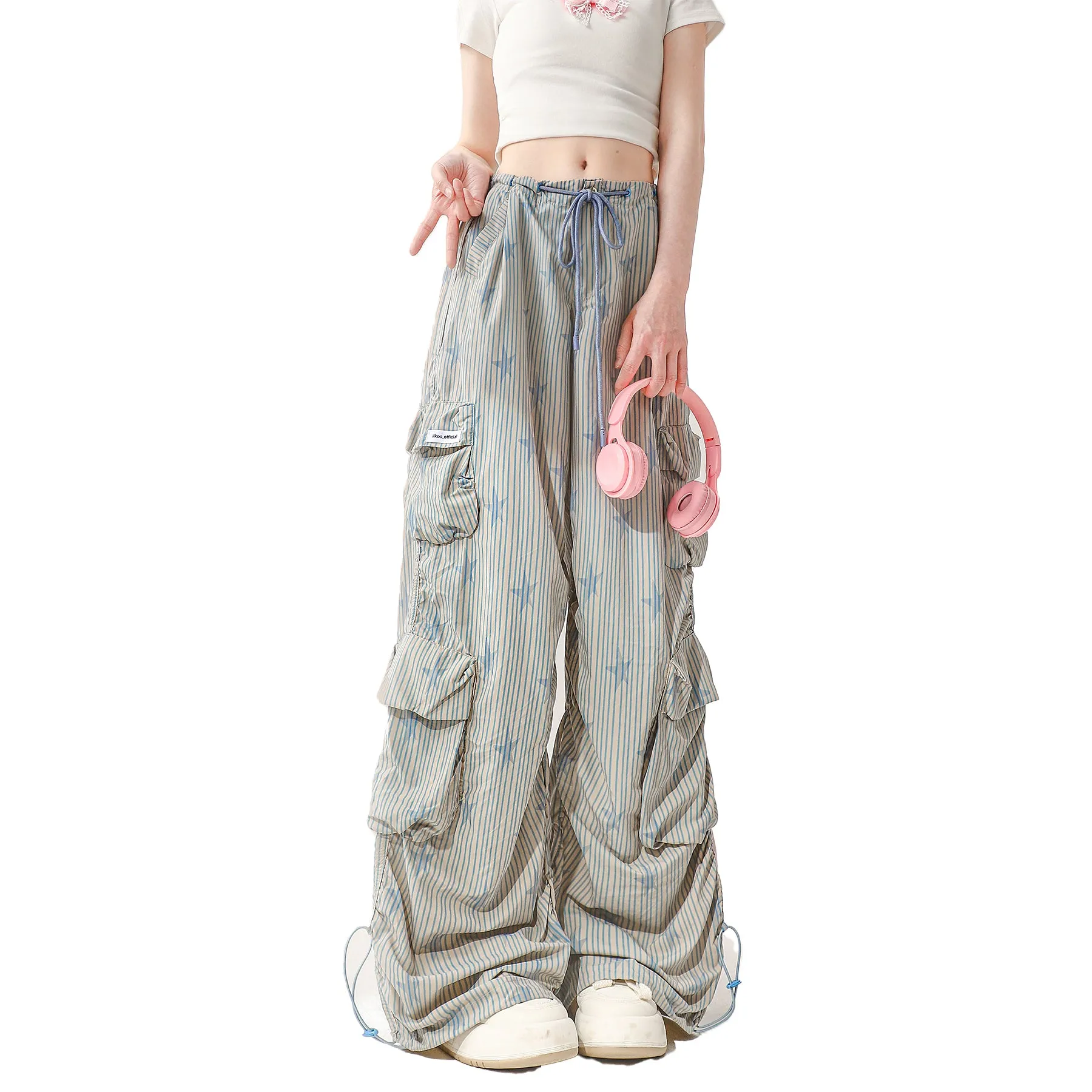 Faire Echo Vintage Striped Wide Leg Pants