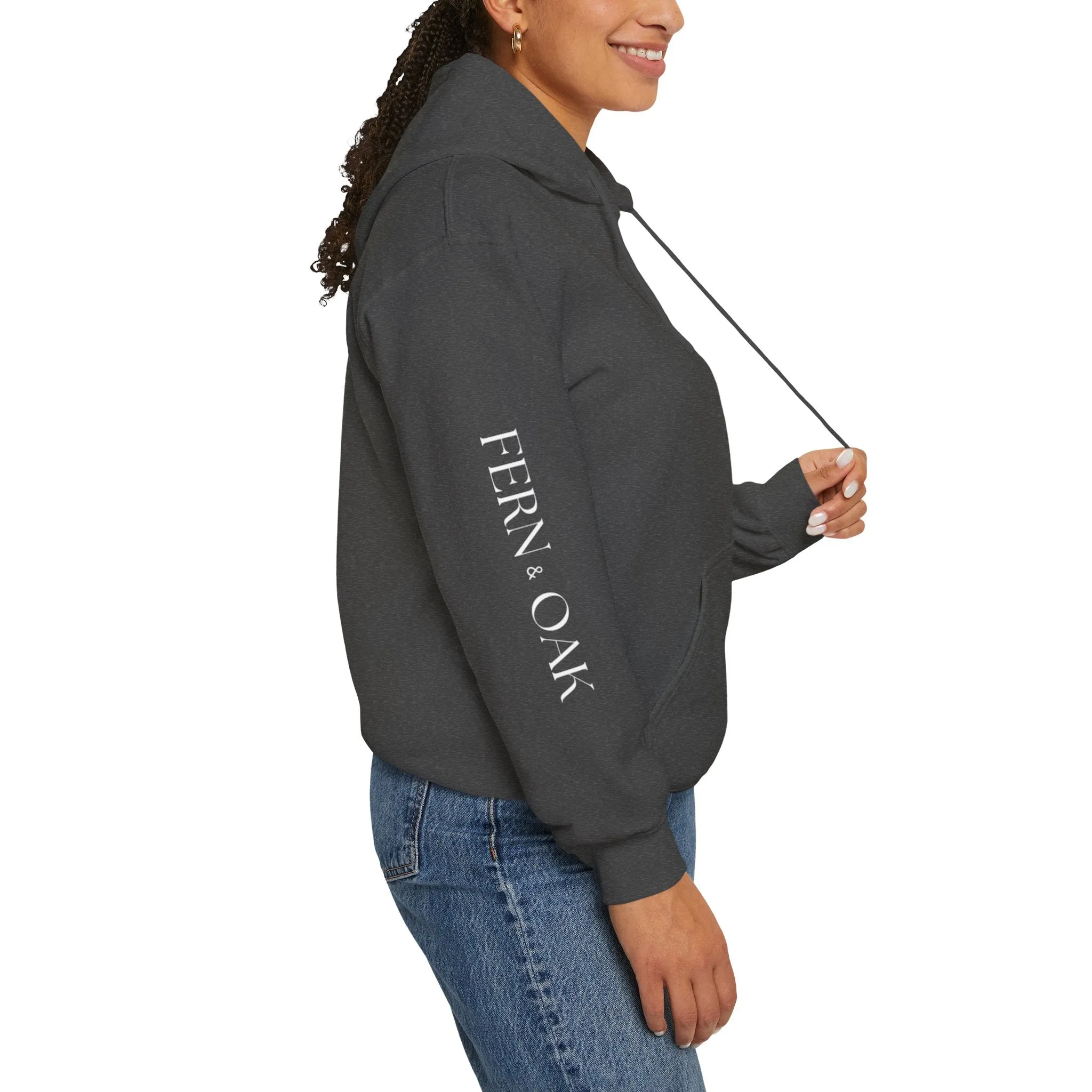 Fern and Oak Classic Unisex Heavy Blend™ Hooded Sweatshirt - White Print