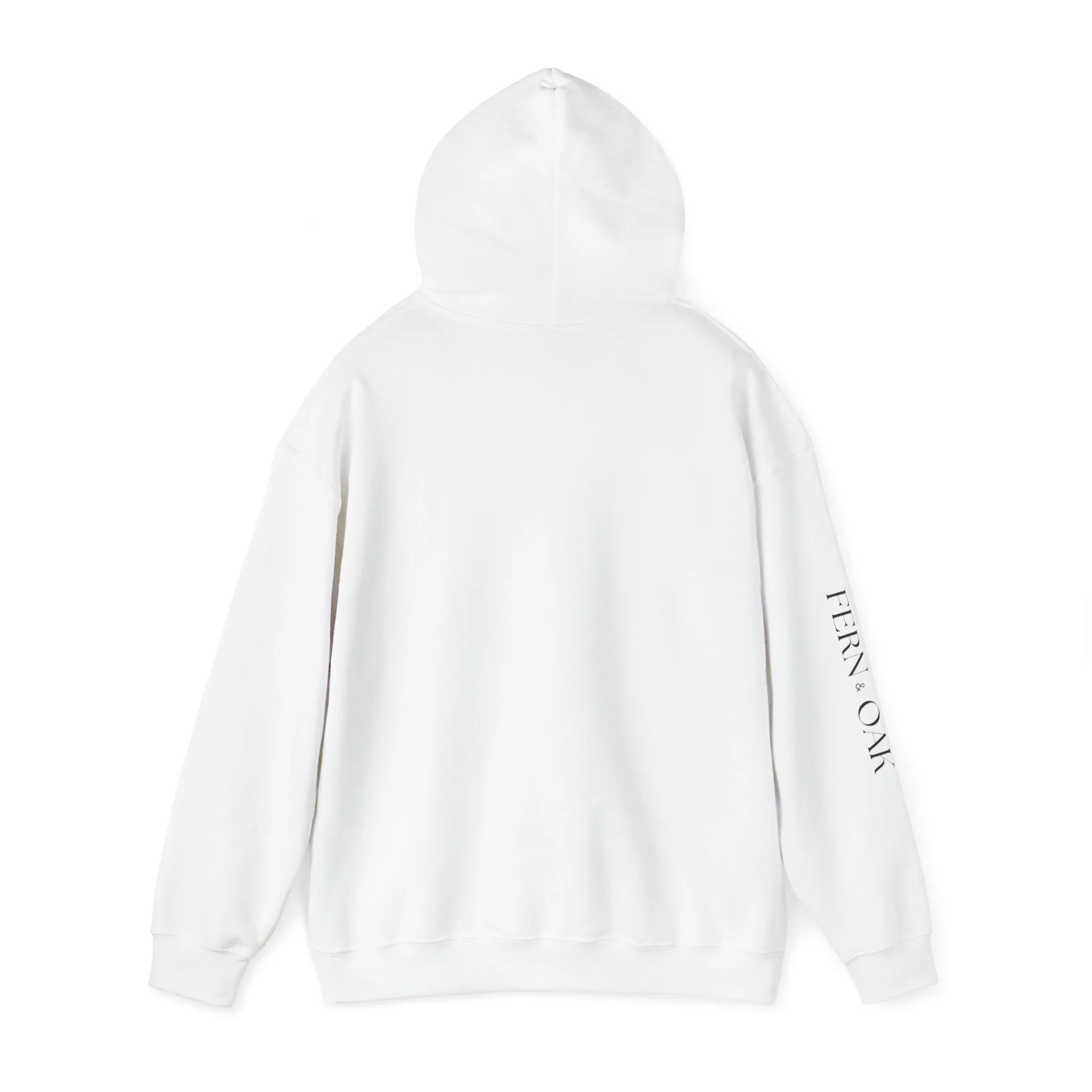 Fern and Oak Classic Unisex Hooded Sweatshirt - White Print