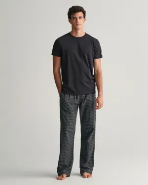 GANT - Flannel Pyjama Set, Jersey Crew Neck, Dark Grey Melange