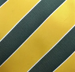 Gold and Green Striped Pocket Square