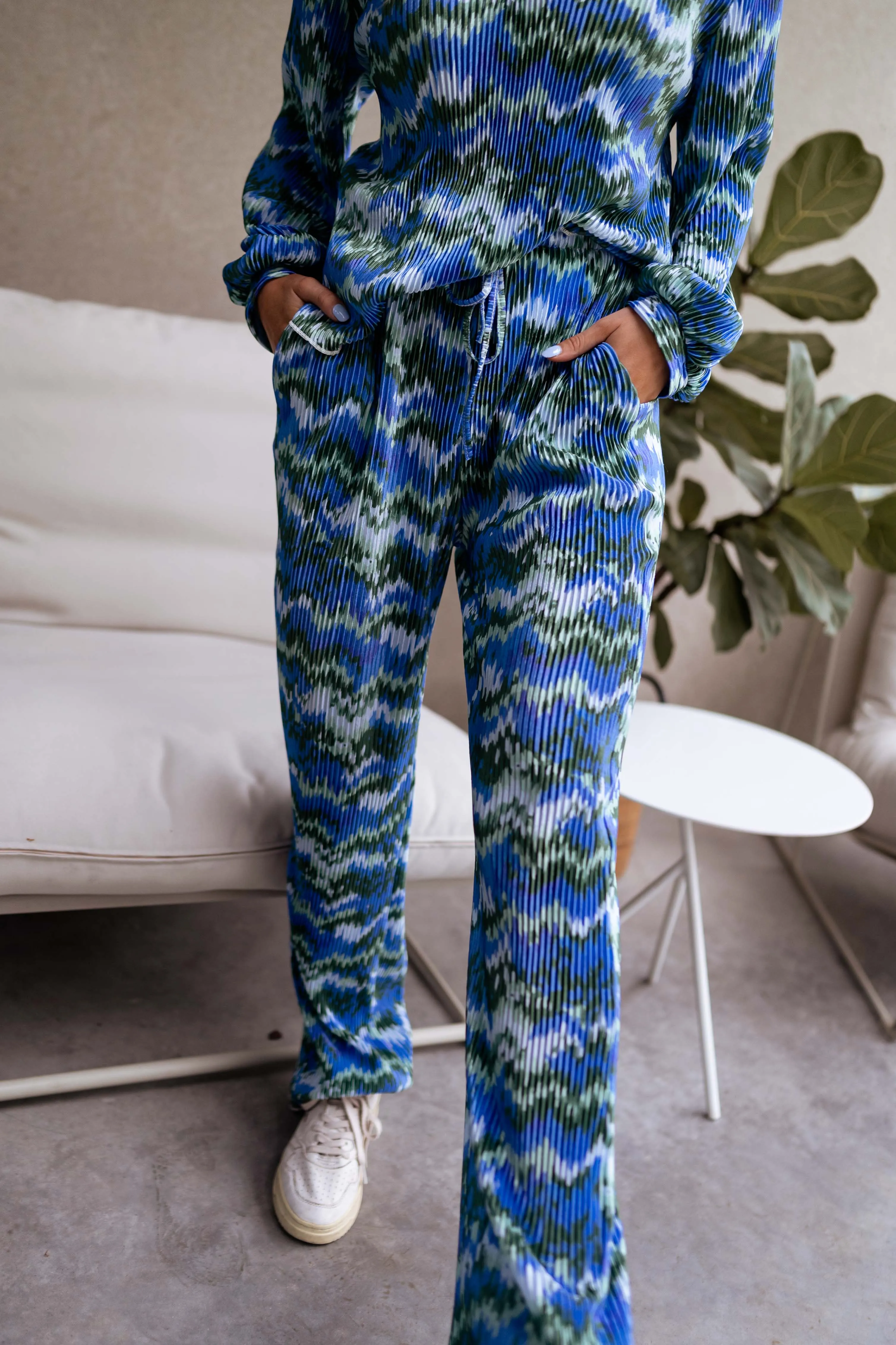 Green and Blue Lyvia Pants