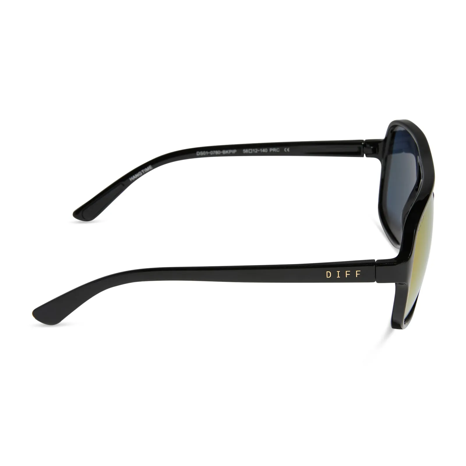 HANGTIME - BLACK   PINK RUSH MIRROR   POLARIZED SUNGLASSES