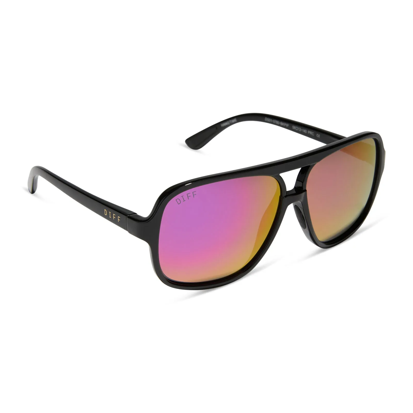 HANGTIME - BLACK   PINK RUSH MIRROR   POLARIZED SUNGLASSES