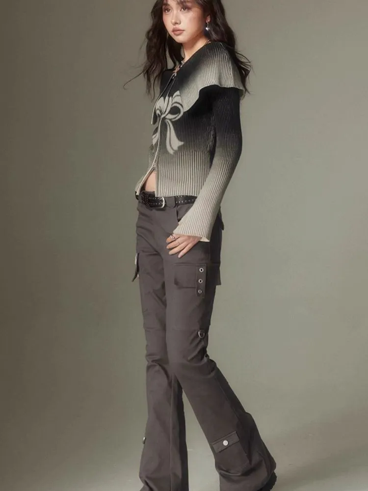 High waist straight pants【s0000003957】