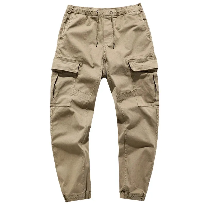 Japanese Streetwear High Quality Cargo Pants Retro Tactical Joggers Casual Black Army Trousers