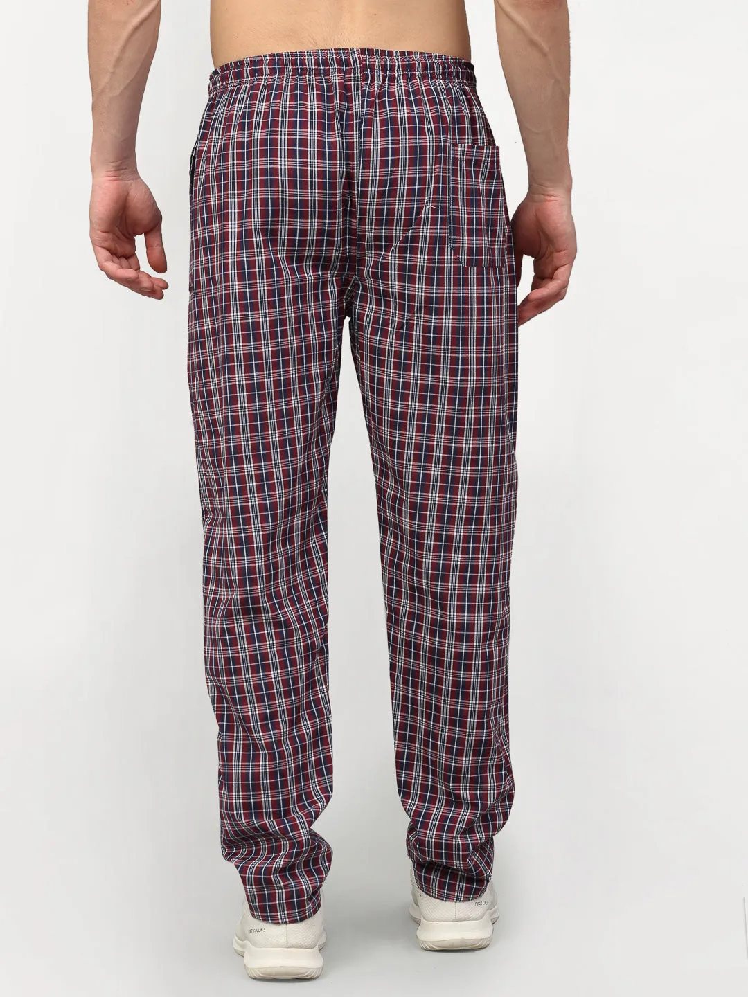 Jashvi Men's Multicolor Cotton Checked Track Pants