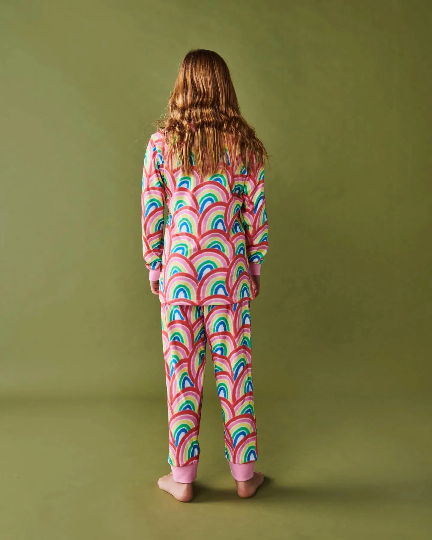 Kip & Co Rainbow Spray Organic Cotton Long Sleeve Top & Pant Pyjama Set