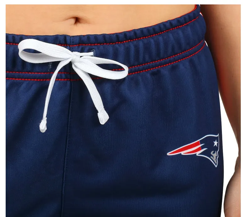 KLEW NFL Women's New England Patriots Cuffed Jogger Pants, Blue