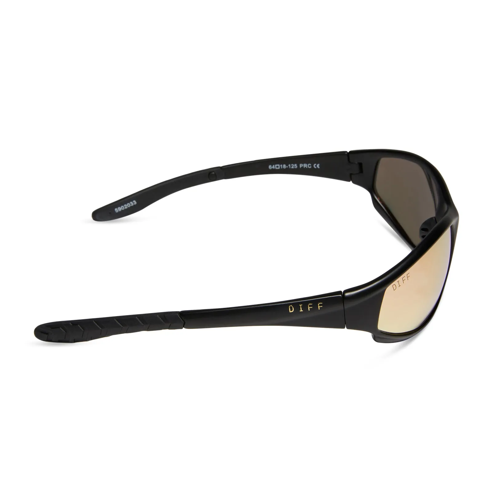 LIGHTNING - MATTE BLACK   PEACH MIRROR   POLARIZED SUNGLASSES