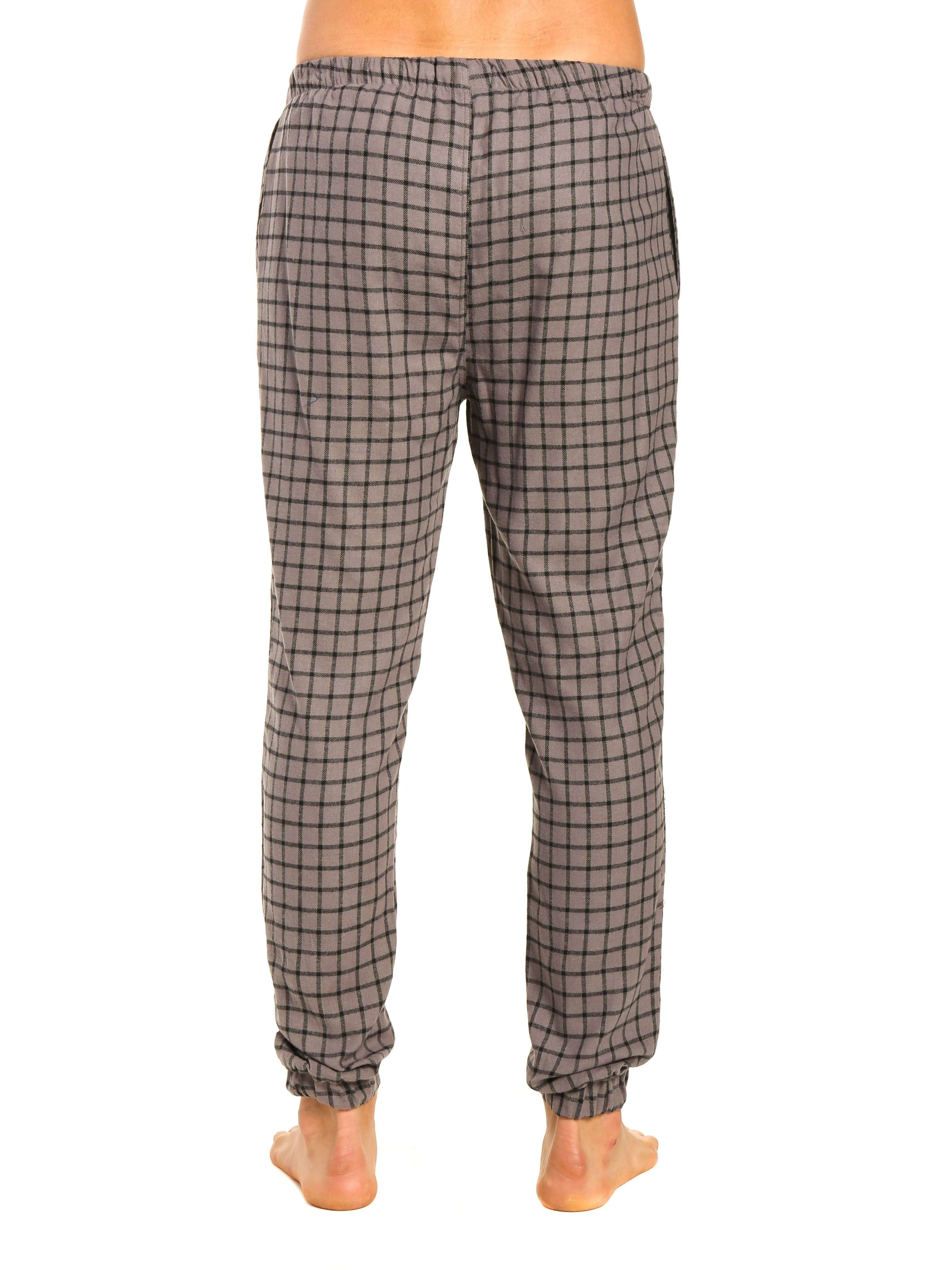 Mens 100% Cotton Flannel Jogger Lounge Pants