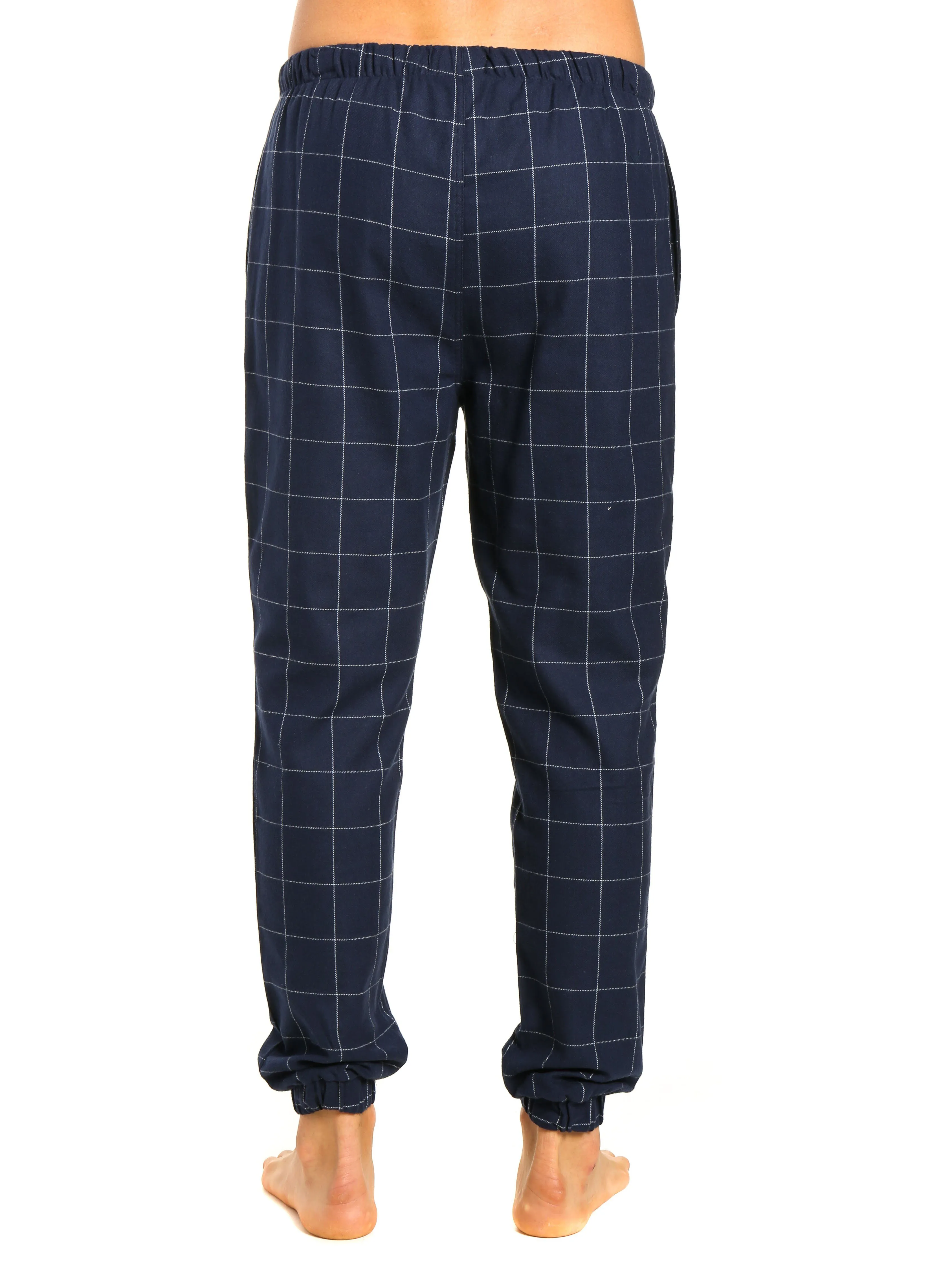 Mens 100% Cotton Flannel Jogger Lounge Pants