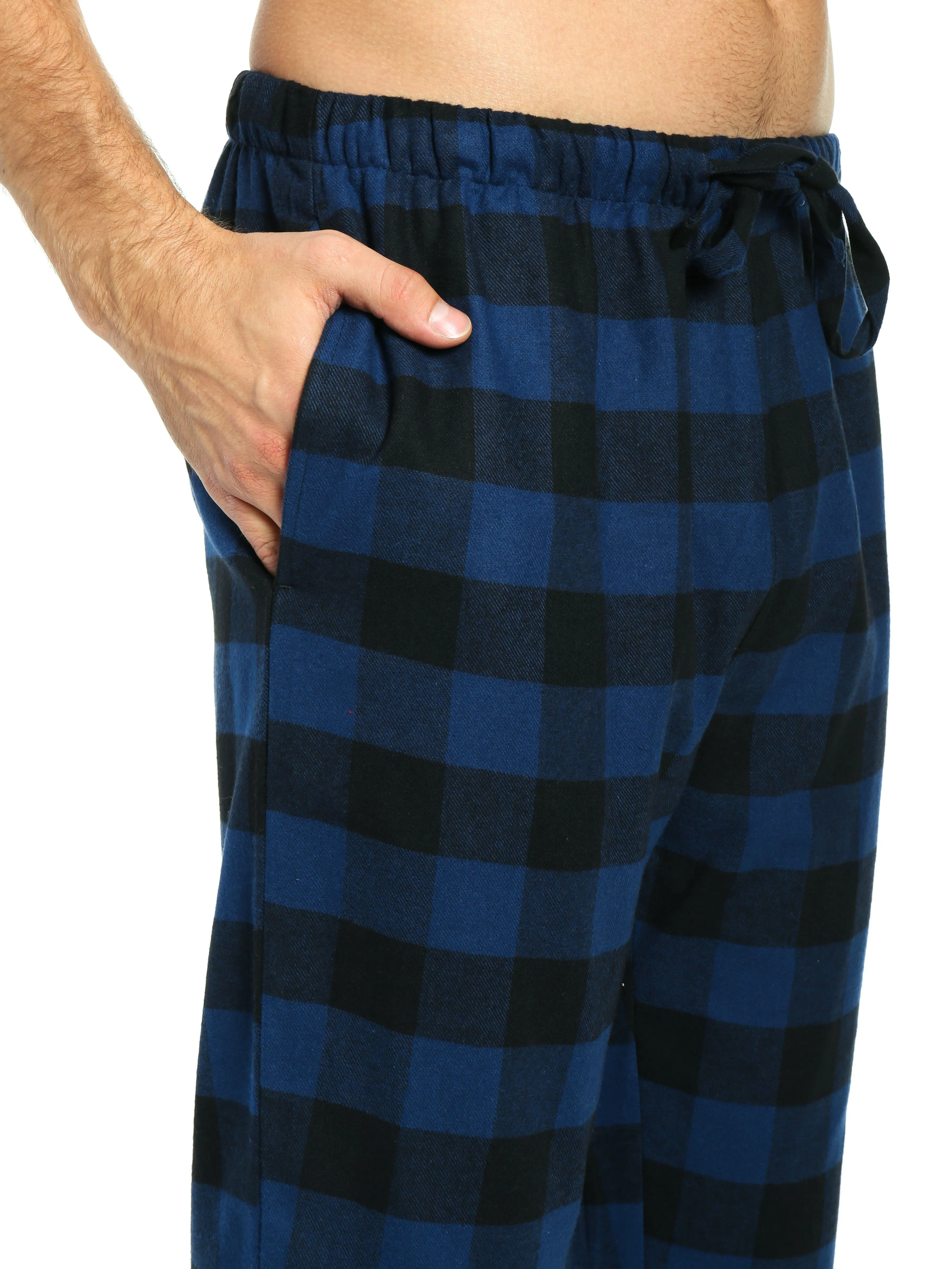 Mens 100% Cotton Flannel Jogger Lounge Pants