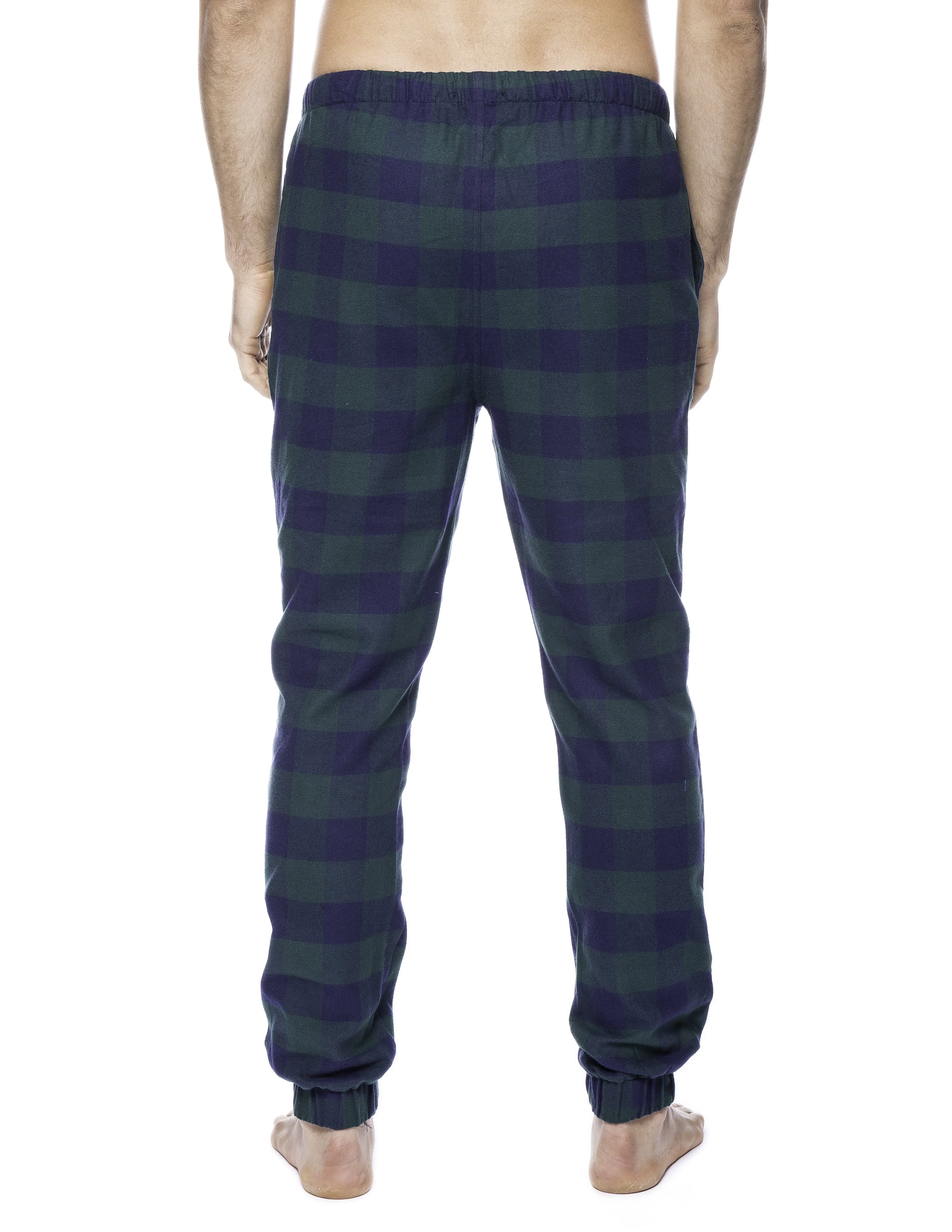 Mens 100% Cotton Flannel Jogger Lounge Pants