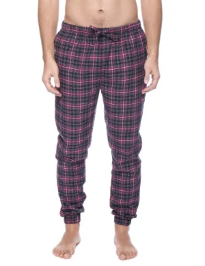 Mens 100% Cotton Flannel Jogger Lounge Pants