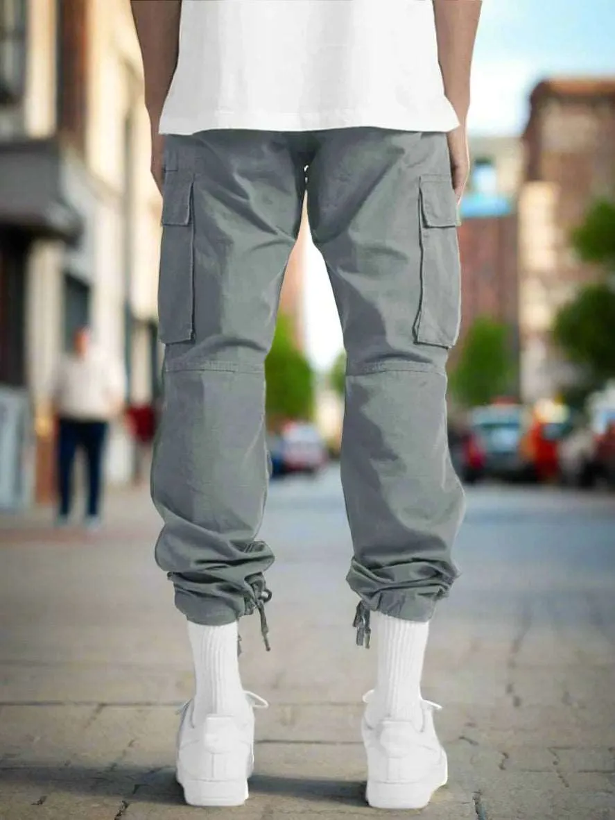 Men's Casual Multi Pocket Straight Leg Cargo Pants