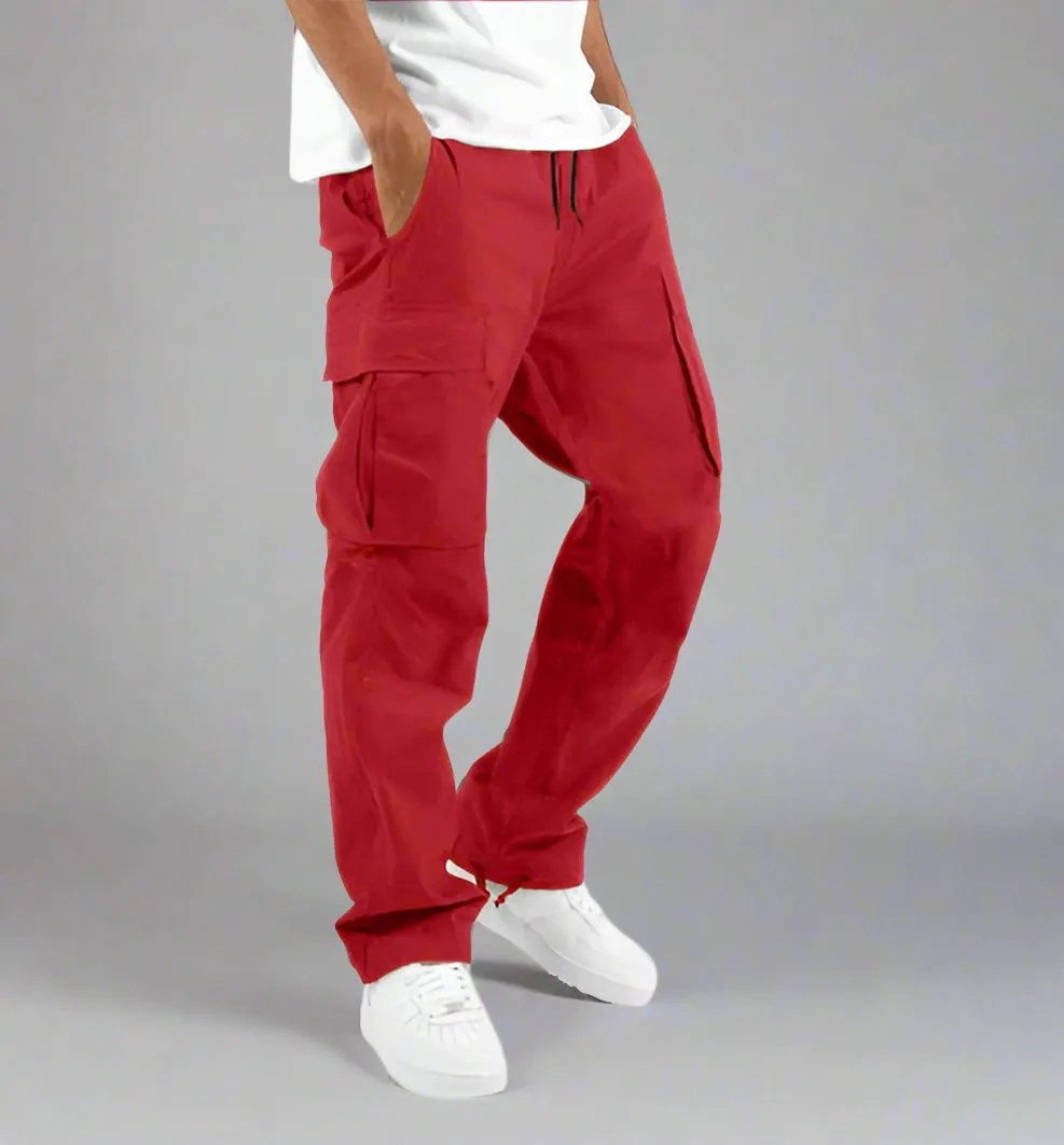 Men's Casual Multi Pocket Straight Leg Cargo Pants