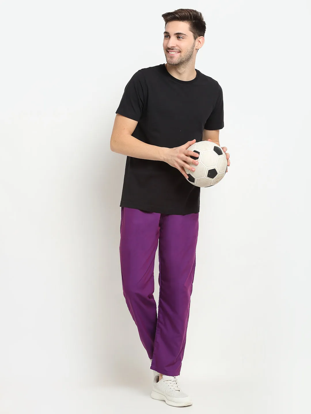 Men'S Solid Cotton Track Pants