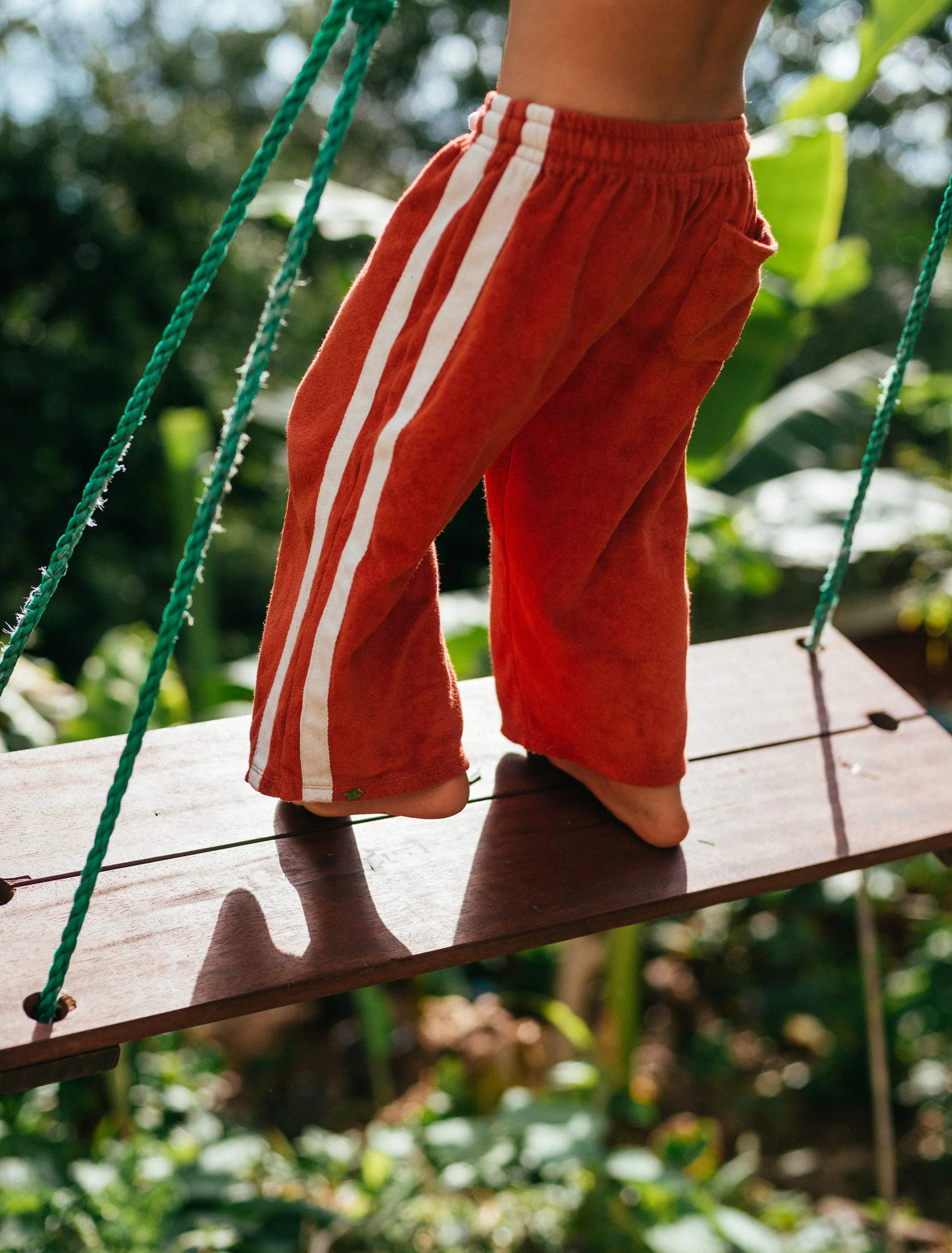 Mini Terry Pant in Red