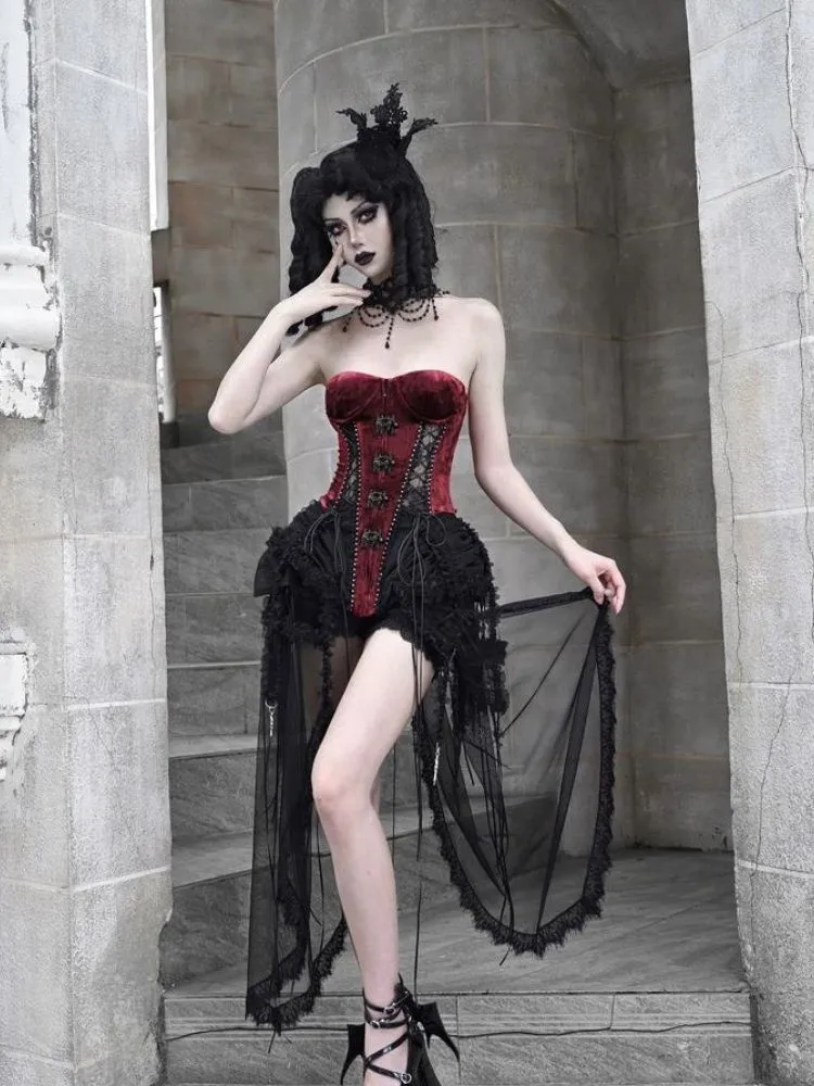 Original Dark  Birdcage Corset Set【s0000002999】